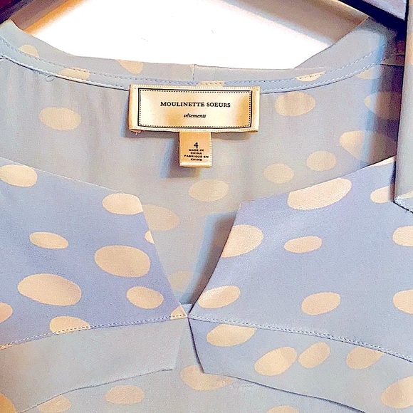 Anthropologie Silk Ombré Cloud Bubble Top - Picture 2 of 4